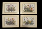 VTG Pimpernel England Cork Placemats Meadow Flowers Set Of 4 12x16 EUC