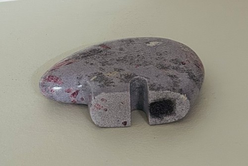 Native American Zuni Fetish Bear Carved Lepidolite Stone Lavender 3.5” x 5.25” - Picture 8 of 10