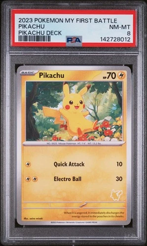 2023 POKEMON MY FIRST BATTLE-PIKACHU DECK PIKACHU PSA 8