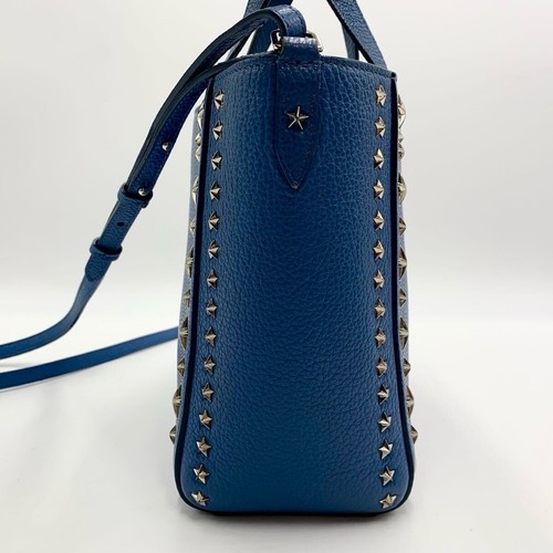 Jimmy Choo Two-Way Studded Shoulder Bag Mini Crossbody Used Authentic - Picture 4 of 10