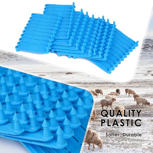 Etiquetas de oreja de ganado pequeño numeradas ovejas 001-100 3"L x 0,4"W, azul - Imagen 4 de 9
