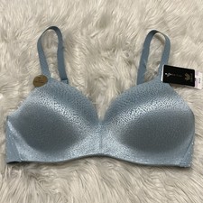Wacoal 34D Bra Blue Back Appeal T Shirt Wireless 856303 Back Closure NEW