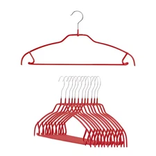 Mawa, 42Ftu Silhouette Space-Saving Anti-Slip Steel Clothing Hanger, Set of 12, 