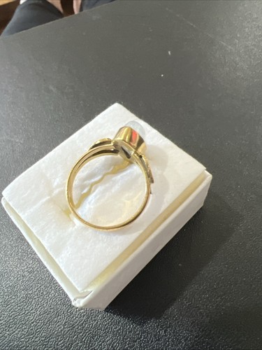 Brass Ring Size 7 White Stone - Picture 7 of 10