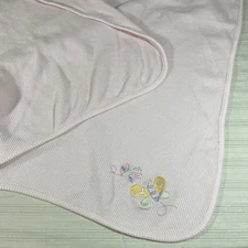 RARE Vintage Circo Target Pink Butterflies Baby Blanket Thermal Waffle Lovey T1