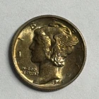 1942 Mercury Dime Gold Toned 90% Silver 838566