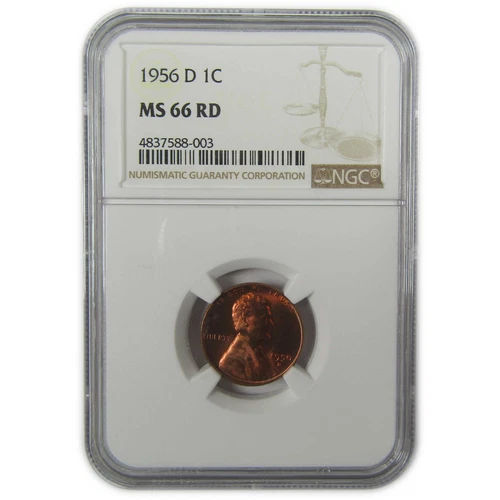 1956 D Lincoln Wheat Cent MS 66 RD NGC Penny Uncirculated SKU:CPC0508