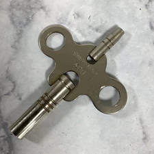 Vintage Mantle Clock Winding Key Two Sided Swiss Made 400