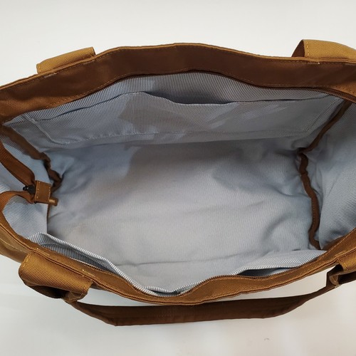 Borsa Carhartt Zip Orizzontale CB0379 Nuova con etichette 16,5"x13,5"x7,5" Marrone Antipioggia - Foto 8 di 11