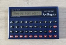 VINTAGE ELECTRONIC SPELLING ACE - NEXT CENTURY - 1993 - MODEL QC-10 - NAVY BLUE
