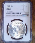 1922 BU Silver Peace Dollar NGC MS64 (053)