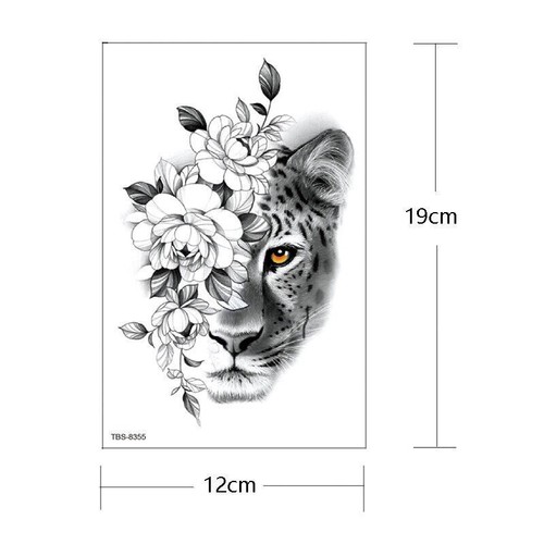 Lioness lion Womens Temporary Tattoo Fake Sticker tattoos Arm Cat Waterproof - Picture 4 of 8