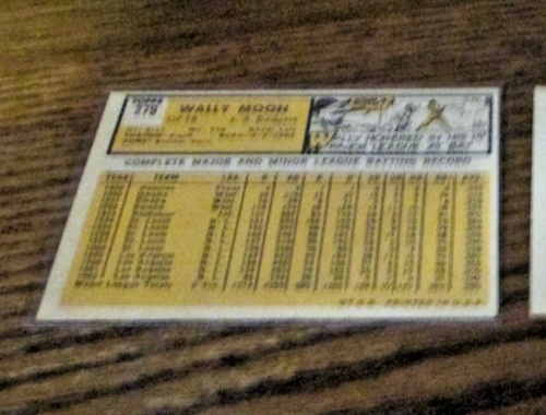 1963 Topps Wally Moon #279 vintage baseball card - Los Angeles Dodgers - VG - Picture 2 of 2
