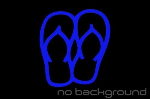 Flip Flops Sticker Vinyl Decal - Beach Sandals Tropical Summer Shoes Car Window - Picture 6 of 15
