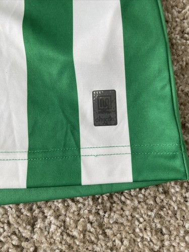 Meyba Green White Striped Polo Jersey Mens Medium NWT - Picture 2 of 5