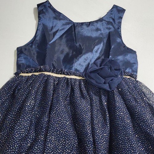 H&M Girls Navy Blue & Gold Glitter Tulle Skirt Dress Size 6 NEW with Tag NWT - Picture 2 of 14