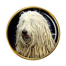 Komondor Dog Lapel Pin Badge