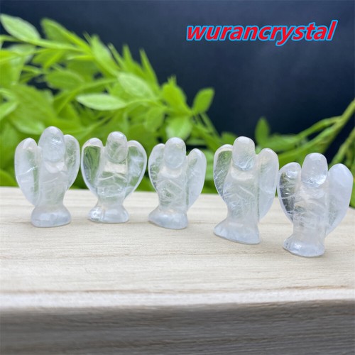 5pcs Natural Angels Quartz crystal skull carved Healing Clear crystal gifts 1'' - Picture 6 of 11