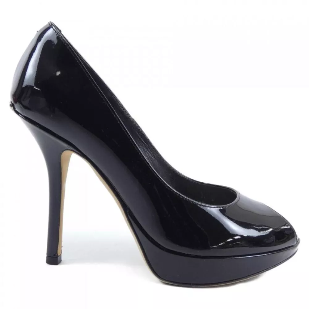 Escarpins Christian Dior talon cuir noir EU34,5/US4,5 32370c