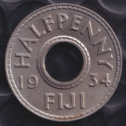 Fiji 1934 1/2 Penny 1/2d George V - Gem Uncirculated - Bild 1 von 3