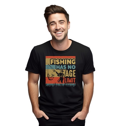 "1" Ageless Fishing Funny T-shirt for All Ages! Unisex 100% Cotton Tee. Reel in - Picture 7 of 46
