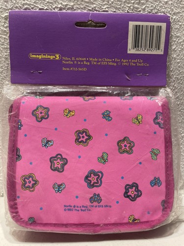 Sac à main vintage 1992 Norfin Trolls Deluxe avec peigne et miroir ET bébé troll rose BIN B - Photo 2/2