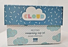 Set of 4 Ivory Stoneware Measuring Cups from Now Designs NIB