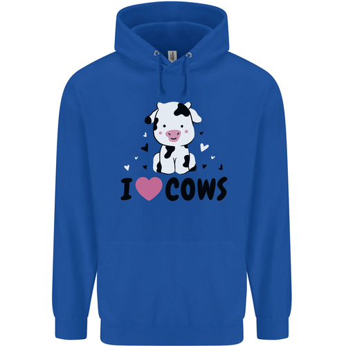 I Love Cows Childrens Kids Hoodie - Picture 37 of 72