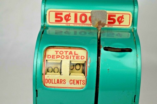 Linemar "Benjamin Franklin Savings Bank" 6 1/2" High Made In Japan Excellent - Foto 11 di 12