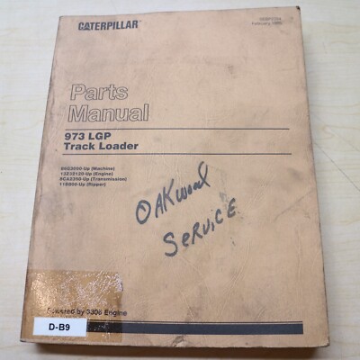 CAT Caterpillar 973 Track Loader Parts Manual Book catalog spare crawler 86G LGP