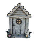 Fairy Garden Miniature Accessories Wooden Cabin Door 5" Inches Fall Winter Decor