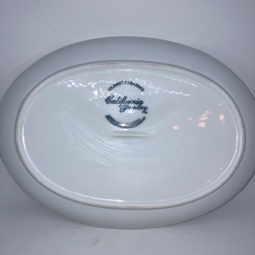 California Despensa 11 x 8 Plato de Servir Ovalado Decantadores y Vasos Diseño - Imagen 5 de 7