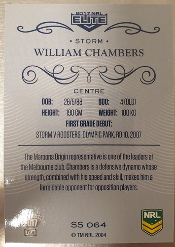 2017 NRL Elite Silver Parallel Single Cards ** PICK YOUR CARDS ** - Picture 21 of 80