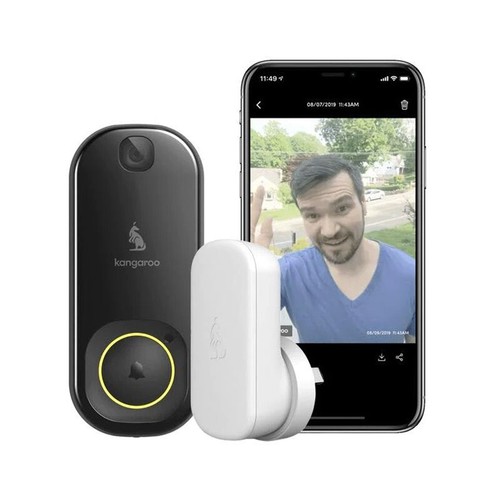 Kangaroo H0008 Wireless Smart Doorbell Camera Home Door Ring Security Bell Black - Picture 11 of 16