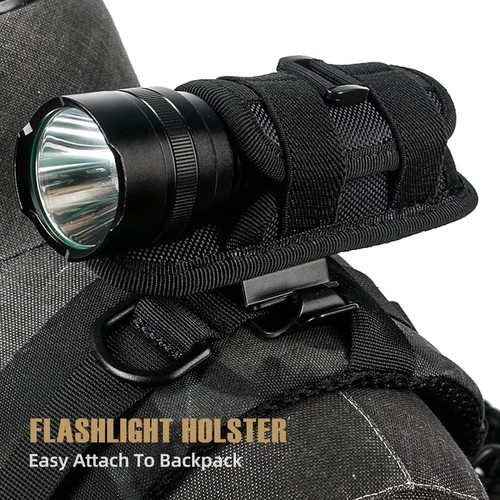 Tactical LED Flashlight Holster Duty Belt Pouch Rotatable Clip 360 Degree Holder - Picture 10 of 10