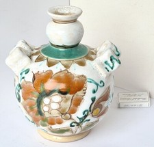 Caduto Vecchio Ceramica Vaso Italia? Dipinti a Mano, Autografato P411