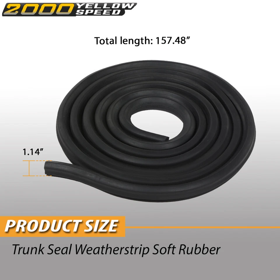 Black Trunk Seal Weatherstrip Soft Rubber Fit For Pontiac Buick Chevy Olds New  Foto 3 de 4