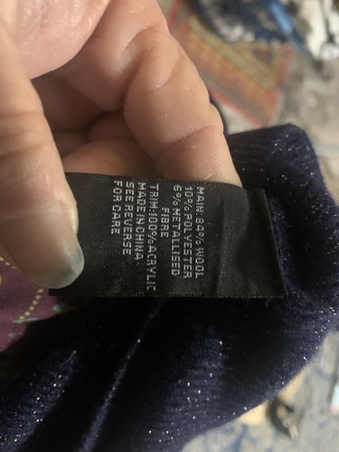 Sportsgirl long sleeve wool midi with metallic thread,dress up or down size Med - Picture 5 of 6
