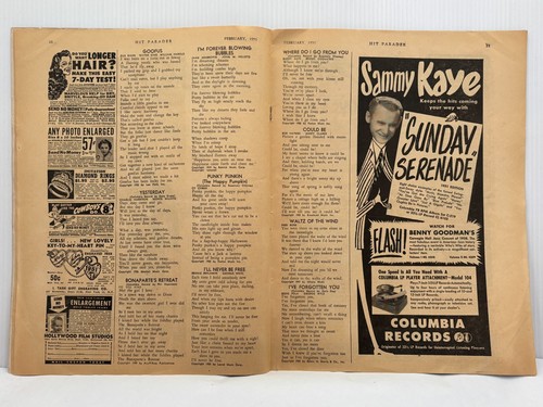 Vintage Song Hits Magazine December 1948 and Hit Parader Magazine February 1951 - Picture 18 of 23