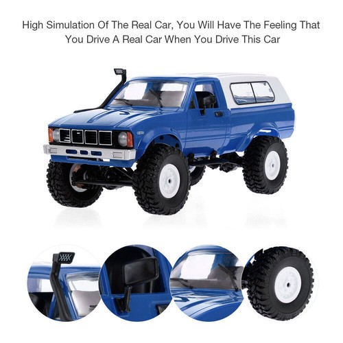 WPL RC Truck C24 scala 1:16 4x4 4WD cingolato pickup fuoristrada RTR auto bambini regalo - Foto 4 di 25