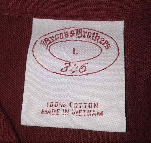 Brooks Brothers 346 Shirt Golf Polo S/S L Polo Shirt Solid Maroon s3957 - Picture 3 of 8