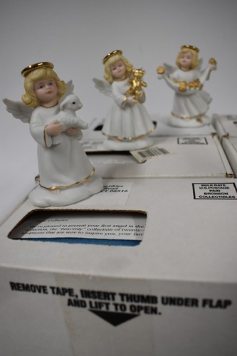 12 Bronson Collectibles Heavenly Guardian Angels 3 Golden Halo Angel Figurines - Picture 2 of 6