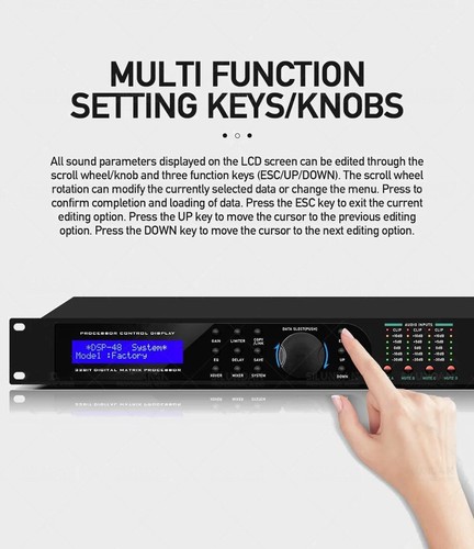 Professional 2-CH Audio Processor 2-IN 6-OUT Performance Support USB Debugging - Picture 1 of 3