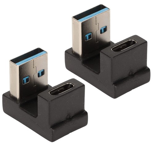 USB 3.0 A Male to USB 3.1 C Female U Shape Angle Adapter OTG 5Gbps Converter - Picture 6 of 9
