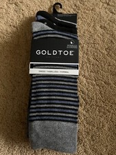 Gold Toe Formal Knit Multiple Pattern Crew Dress Socks Mens 6-12.5 Pk of 3