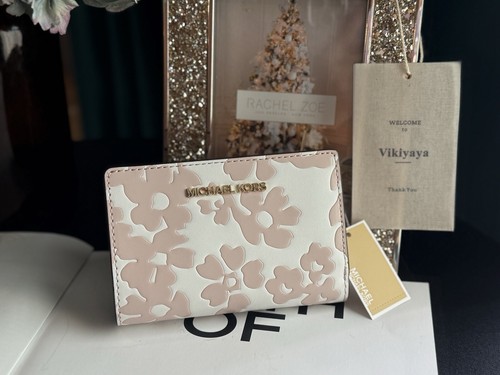 michael kors Jet Set Medium Floral Print Bi-Fold Wallet NWT