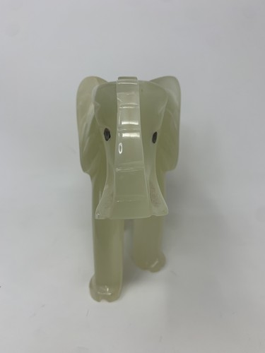 Handmade Elephant Statue Green Aventurine Jade Stone 6”x5”-2 Pds,12 Ounces - Picture 5 of 7