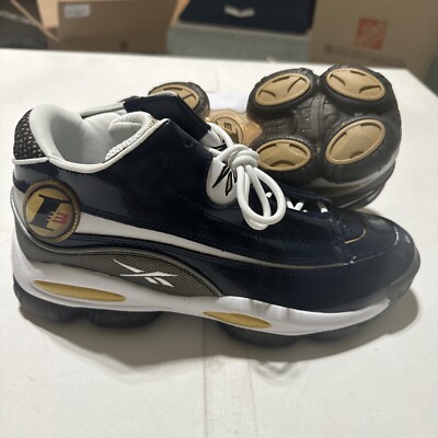 Reebok Men's The Answer DMX Basketball Shoes Navy Blue White Gold Size 9