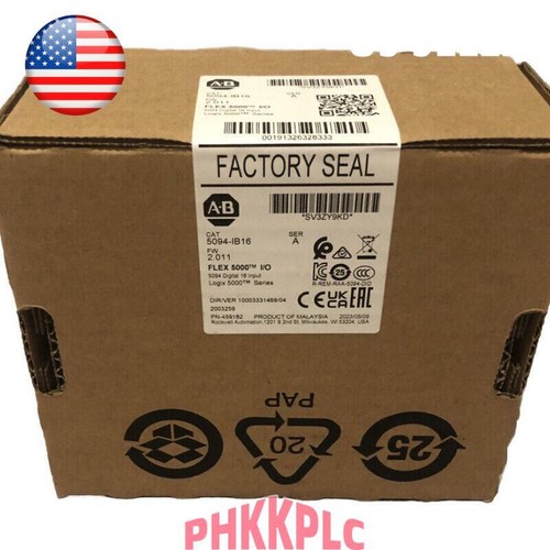 New Factory Sealed Allen Bradley Flex Logix 5000 DC Input Module - 5094-IB16