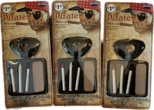 Lot 3 Pirate Makeup Kit  Eye Patch Halloween Costume Blackbeard Captain Kidd